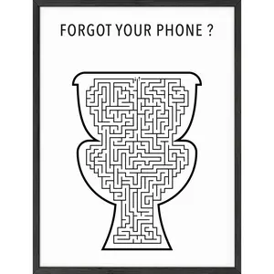 Funny Bathroom Maze Poster - Artistic Wall Decor Print for Room Aesthetic and Vibe
