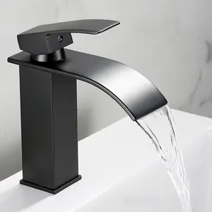 1pc Bathroom faucet, with both hot and cold water outlets, in an arc-shaped nozzle, suitable for bathrooms and camper van bathrooms, High Arc Faucet