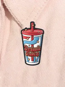 Delululand Juice Enamel Pins Cartoon Star Cup Alloy Brooch Lapel Backpack Badge Fashion Jewelry Accessories Gift for Friends Appearance