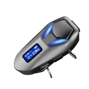 Rechargeable Wireless Silicone Bluetooth Intercom Headphone - IP65 Waterproof, Dustproof, 2X Signal Enhancement, 40-Hour Long Battery Life, Stereo Audio, Stable Connection, Volume Control, Durable for Outdoor Work, Riding Helmet Use