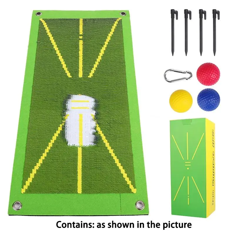 Golf Swing Training Mat, 1 Set Golf Trace Strike Pad, Golf Training Aid for Swing Detection, Golf Hitting Mat, Golf Training Aid for Indoor Outdoor Use, Golf Accessory, Golf Training Equipment