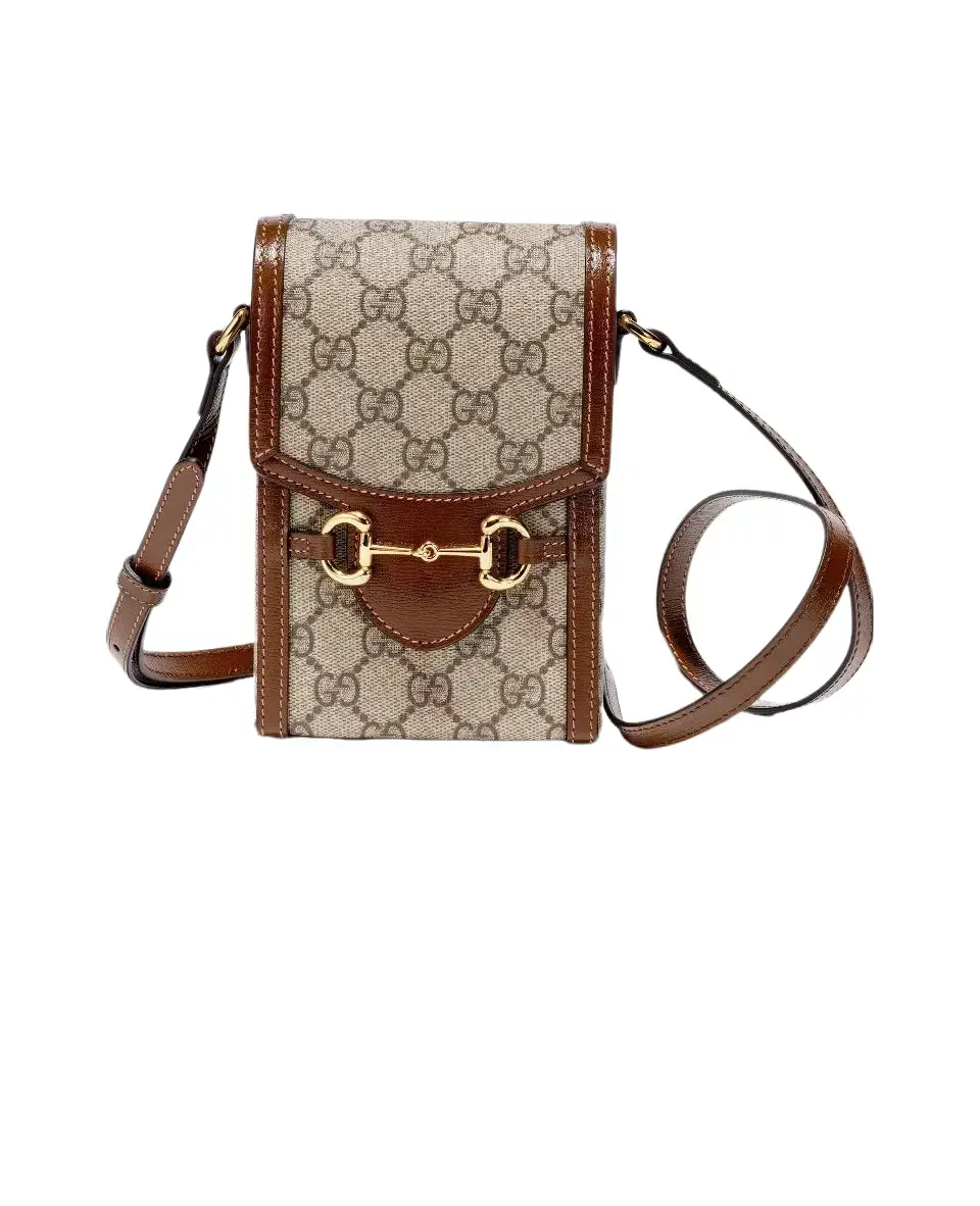 Pre-owned GUCCI Pre Loved 1955 Horsebit Vertical Phone Crossbody Bag