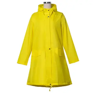 Women's Yellow Raincoat Cosplay Costume - Waterproof Hooded Rain Jacket for Anime & Halloween Costume Party Outfit