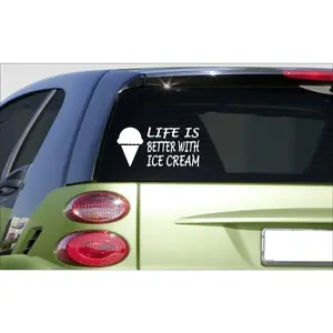life is ICE CREAM 8" sticker *E961* DECAL cone milkshake shop dairy sundae root