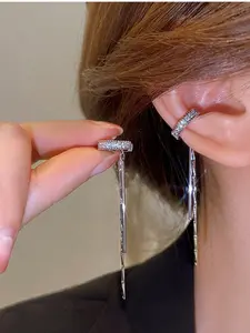 Chic Long Tassel Ear Cuff, No Piercing Ear Jewelry for a Trendy Cool Look, Unique Lightweight Design for Everyday Wear