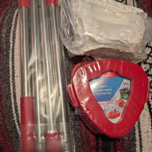 Spin Mop Head Replacement & Shower Floor Scrubber for O Cedar 1-Tank System Microfiber Mop Heads Easy Cleaning Floor Head Mop Set with 4 Refills 30-58in Handle for Wood Tile Laminate Marble