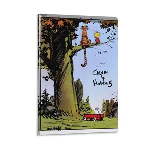 Funny Cartoon Poster Calvin Hobbes Posters70 Poster Canvas Wall Art For Bedroom Decor Bar Office Room Decor Gift