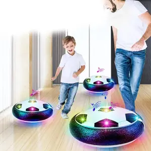 Floating Football Toy with LED Lights, Indoor Outdoor Air Cushion Ball Game, Kids Gift for Boys Girls, Christmas Present