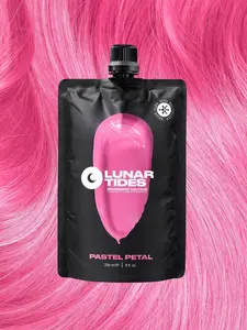 Lunar Tides Hair Color - Petal Pink Pastel Soft Toned Semi-Permanent Hair Dye Vegan Cruelty-Free