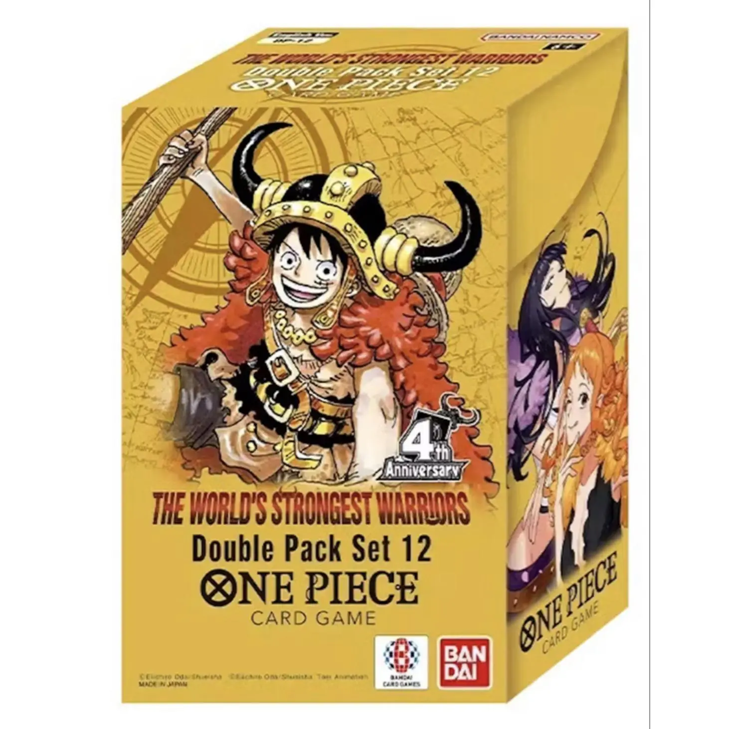 2 Booster Pack Box+Bonus DON BANDAI One Piece Card Game The World's Strongest Warriors Double Pack Set 4th Anniversary Edition
