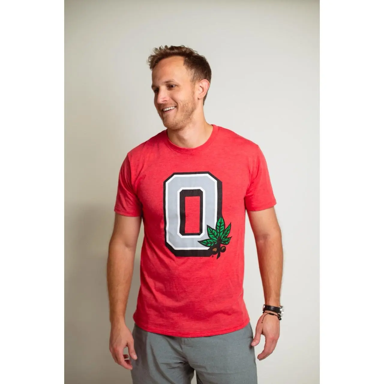 Heritage Block O Buckeye Leaf Tee