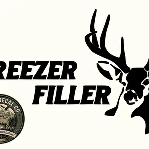 Freezer Filler Decal Co. - Premium Quality Deer Head Design for Freezer Filler - Durable & Long Lasting - Perfect for Hunting Enthusiasts
