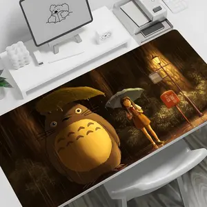 Cartoon T-Totoro-S Mouse Pad large keyboard mouse desk pad non-slip rubber gaming mouse pad laptop carpet 600x300 Anime Mousepad Desk Accessories