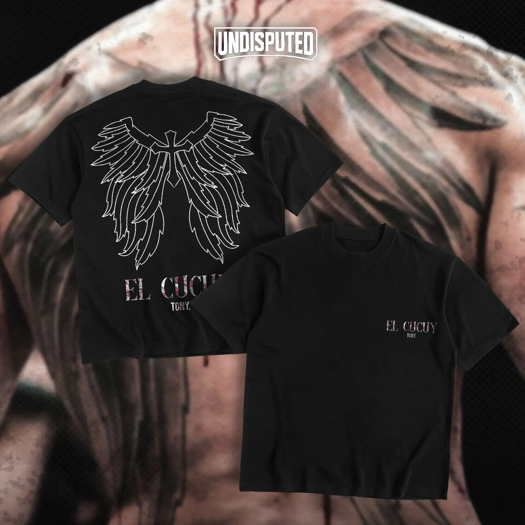 [Winter Outfits]UNDISPUTED Tony Ferguson El Cucuy Wings UFC Heavy Cotton Shirt UFC Tshirt UFC Hoodie Zip Up Hoodie Fan Apparel Menswear Direct-to-garment Breathable Printing