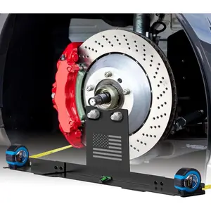 Wheel Alignment Tool Heavy Duty Toe Alignment Plates, No Caliper Removal Needed, Automotive Alignment Tools with Imperial Tape Measures, Compatible with Most Cars, Trucks, and SUVs