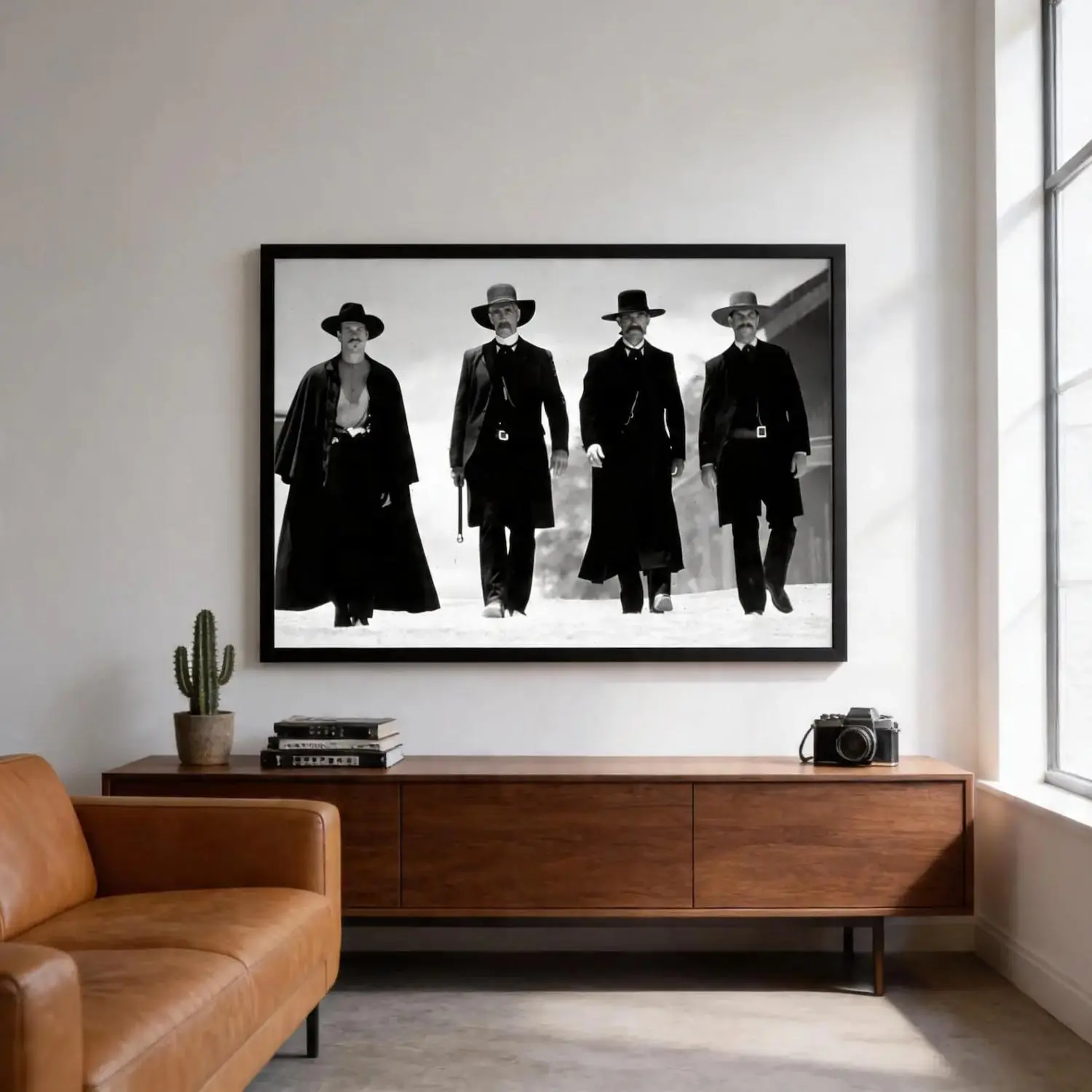 Vintage Tombstone Movie Poster, Wyatt Earp, Doc Holliday & Earp Brothers Walking Scene, Classic Western Wall Art, Aesthetic Print