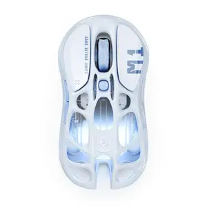 GravaStar Mercury M1 Pro Gaming Mouse Ice Blue, 78g Lightweight Magnesium Alloy, 26,000 DPI, PAW3395DM Sensor, 5 Programmable Buttons, Support Wired/2.4GHz/BT, Up to 200 Hours Battery Life