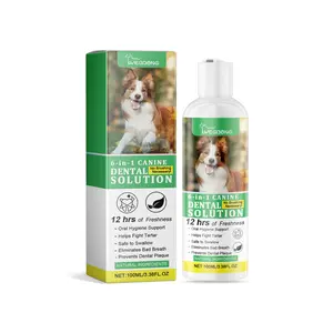Yegbong 6-in-1 Canine Dental Solution for Dogs - Teeth Cleaning, Plaque Removal, Bad Breath Elimination, 12 Hours Freshness, Oral Care with Vitamin C & E