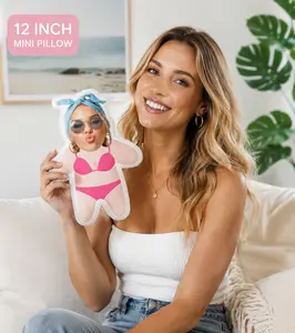 Personalized Photo Print Mini Pillow - Custom Face Pillow with Flannel Cover & Polyester Fill, Funny Gift for Boyfriend, Birthday Present for Him