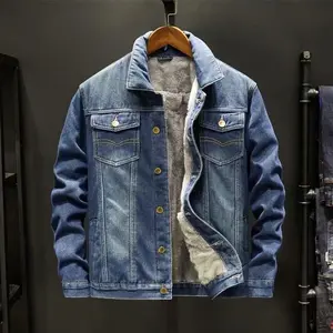 Korean fashion men's denim jacket, winter oversized workwearChOs