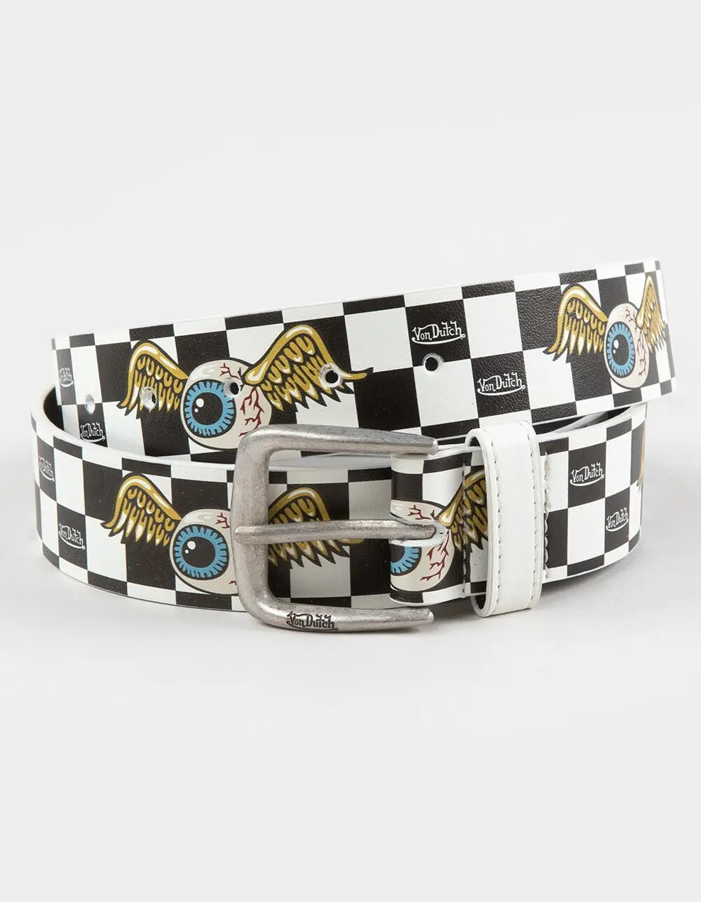 VON DUTCH  Mens Checkered Eye Belt