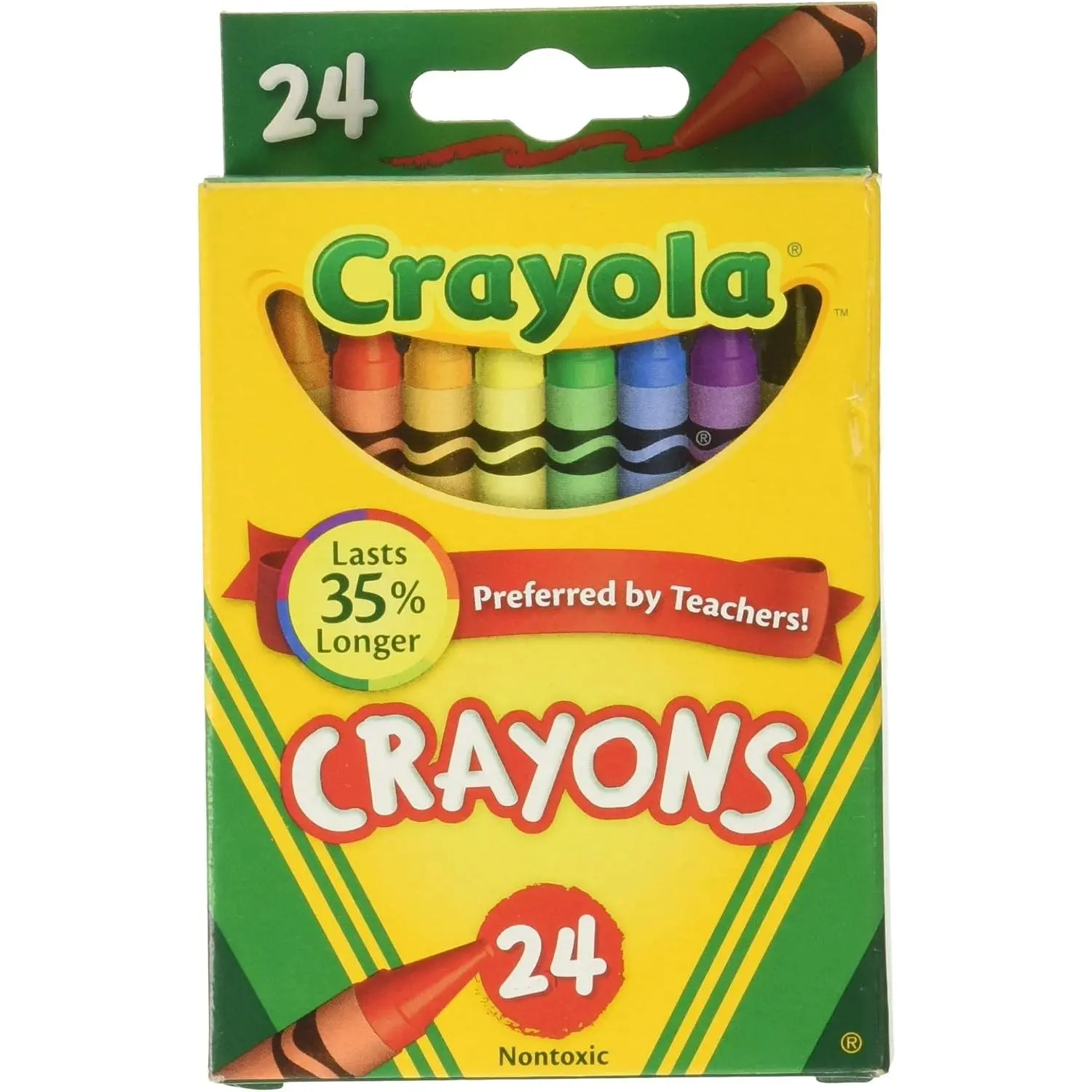 Crayola Crayons, 24 Count, Coloring Supplies for Kids, Classroom Must Haves for Teachers, Classic Colors, 3+ - Pack of 12