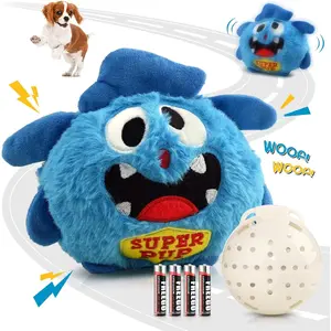 Interactive Dog Toys with Type-C Charging, Automatic Moving Squeaky Ball for Mental Stimulation, Fun Play for Small & Medium Dogs