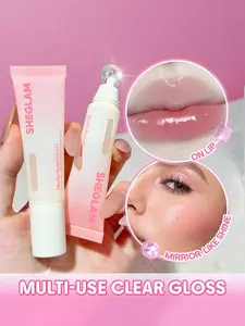 SHEGLAM Mirror Move Multi-Functional Clear Lip Gloss – High Shine Lip Combo, Long-Lasting Hydrating Gloss for Women