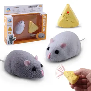 Infrared Remote Control RC Mouse Electric Moving Rat Toy for Cats with Interactive Scary Tricks Novelty Pet Toy Prank Gift