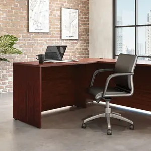 Sauder Affirm Desk Return 42" - Durable Melamine Top, Cable Management, L-Shaped Configuration, Minimalist Design for Home & Office