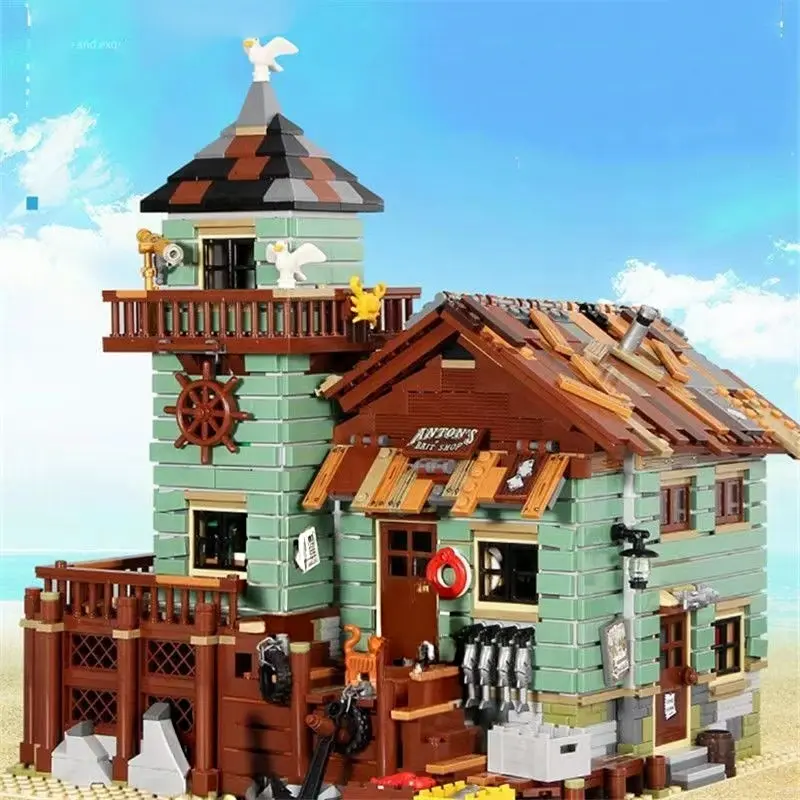 Creative Fisher's Cottage Building Blocks, Safe Abs Material, Mixed Colors, Handicraft Kit, Enhances Fine Motor Skills, Perfect Gift