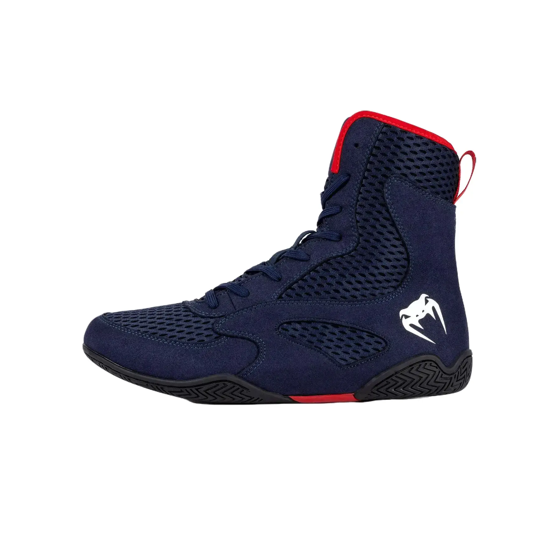 Venum Contender Boxing Shoes - Navy Blue/Red