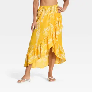 Women's Beachy Keen Maxi Skirt - A New Day Yellow M