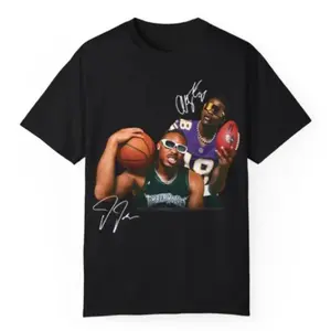 Vintage Anthony Edwards And Justin Jefferson Tee, Funny Graphic Shirt, Sweatshirt American Football Bootleg Best Gift Top Underwear Streetwear,Gift For Men & Women