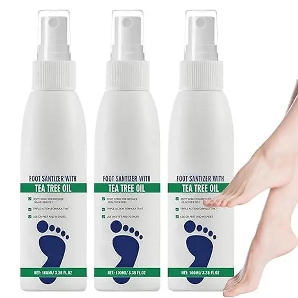 Foot Spray with Tea Tree Oil, Foot Care Dry Feet Plantar Moisturizing Deodorant, Advanced Foot and Nail Spray tea tree oil foot spray spray para los pies  turmeric bar soap Foot Care Product Sanitizer Foot Care Product Sanitizer Sanitizer Hydrate 