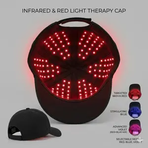 Portable Red Light Therapy Hat 56 LEDs, 3-Color Light (Red/Blue/NIR), 3-Speed & Pulse Modes, Rechargeable Scalp Treatment Cap for Men & Women