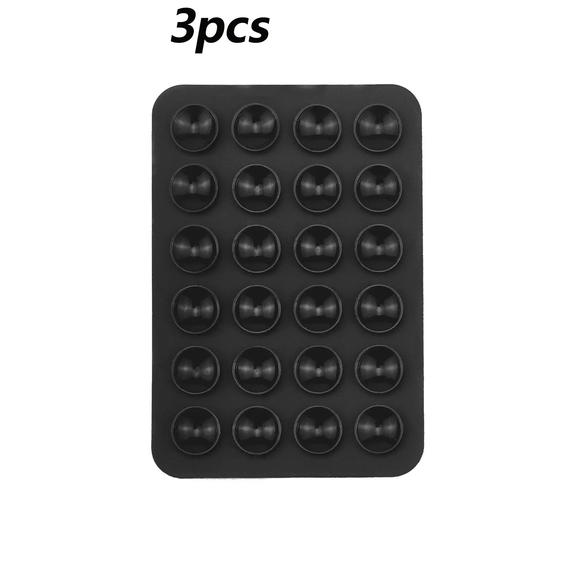 3pcs Silicone Mobile Phone Suction Cups with 24 Adhesive Pads, Easy to Clean, Enhanced Grip, Suitable for Various Surfaces