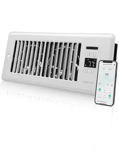 Super Quiet Register Booster Fan Register Holes, Smart Register Vent with Dual Intelligent Thermostat and WIFI App Control, Heating Cooling AC Vent Fan