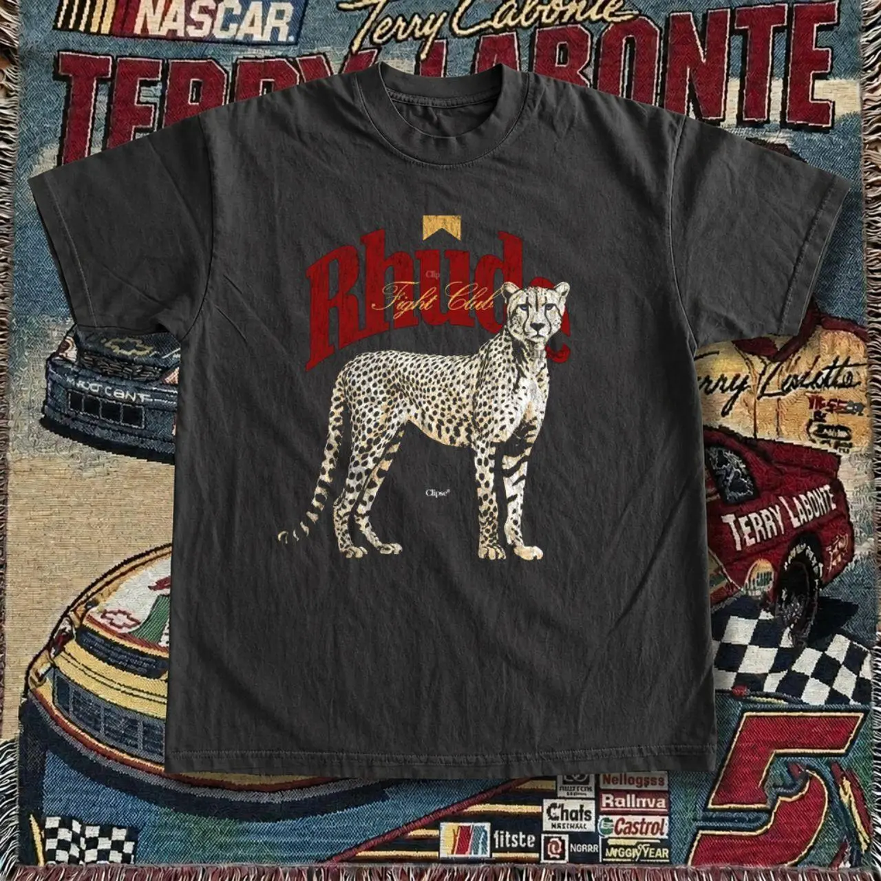 Gildan Men's And Women's T-Shirt,Vintage Rhude Fight Club Cheetah T-Shirt - Retro Leopard Animal Graphic Tee, Animal Tee, Unisex Vintage Graphic Tees Gothic Grunge Y2K Emo Scene Amity Affliction Style Clothes Men Women Streetwear Summer