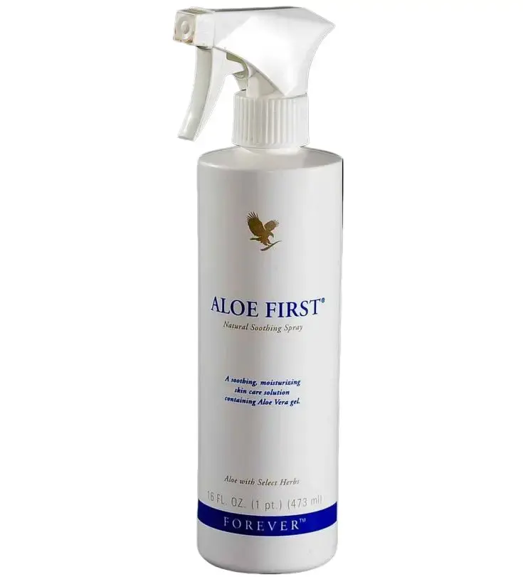 Forever Aloe First- Soothing Aloe Vera Spray- Multi Purpose Skin Care- Forever Aloe First is a perfect support that soothes, hydrates, refreshes and protects your skin instantly. Perfect for burns, irritation, hair care, & daily refresh. 16 Fl oz.(473 ml)