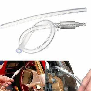 Brake Bleeder Hose,One Way Check Valve Tube Bleeding Tool Kit for Car Motorcyle Clutch, 2025 Upgraded Universal Compatibility Brake Fluid Bleeder Kit for Hydraulic Brake System, Soft Tube with Metal Clips