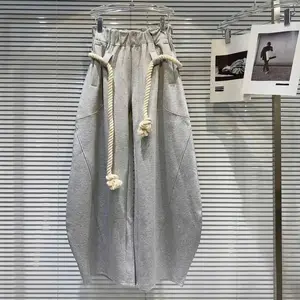 Baggy Wide Leg Pants for Women Casual Elastic Waist Lantern Trouser Sweatpants Super Baggy Barrel Sweatpants