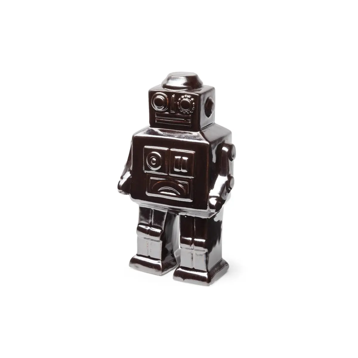 360 Stand Shiny Solid Metal Robot Shaped Sculpture - Collectible Figurine, Solid Metal Decor, Home Decor Accessory, Room Ornament, Interior Decoration Accessories, Collectible Figurines, Miniature Figurines