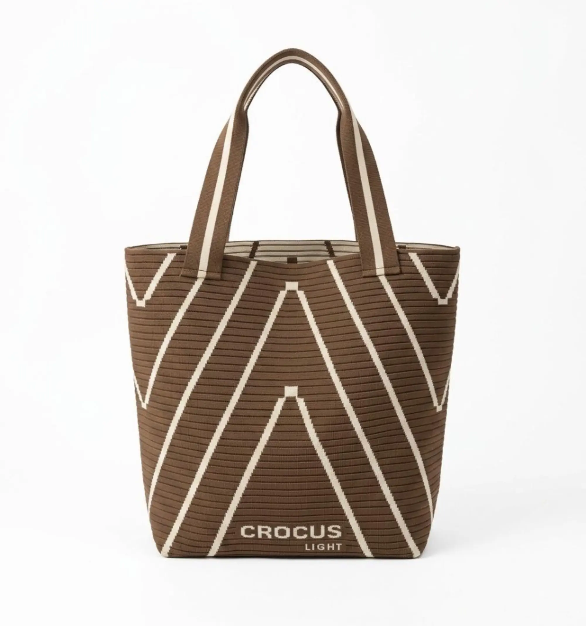 Women's Modest Minimalist Aesthetic Soft Knit Tote Bag - Large Cap. Business Commuter Handbag with 3D Cutting, Geometric Pattern, Lightweight for Work, Shopping, Everyday Carry, 13.8x6.1x13.8in, High-Ca