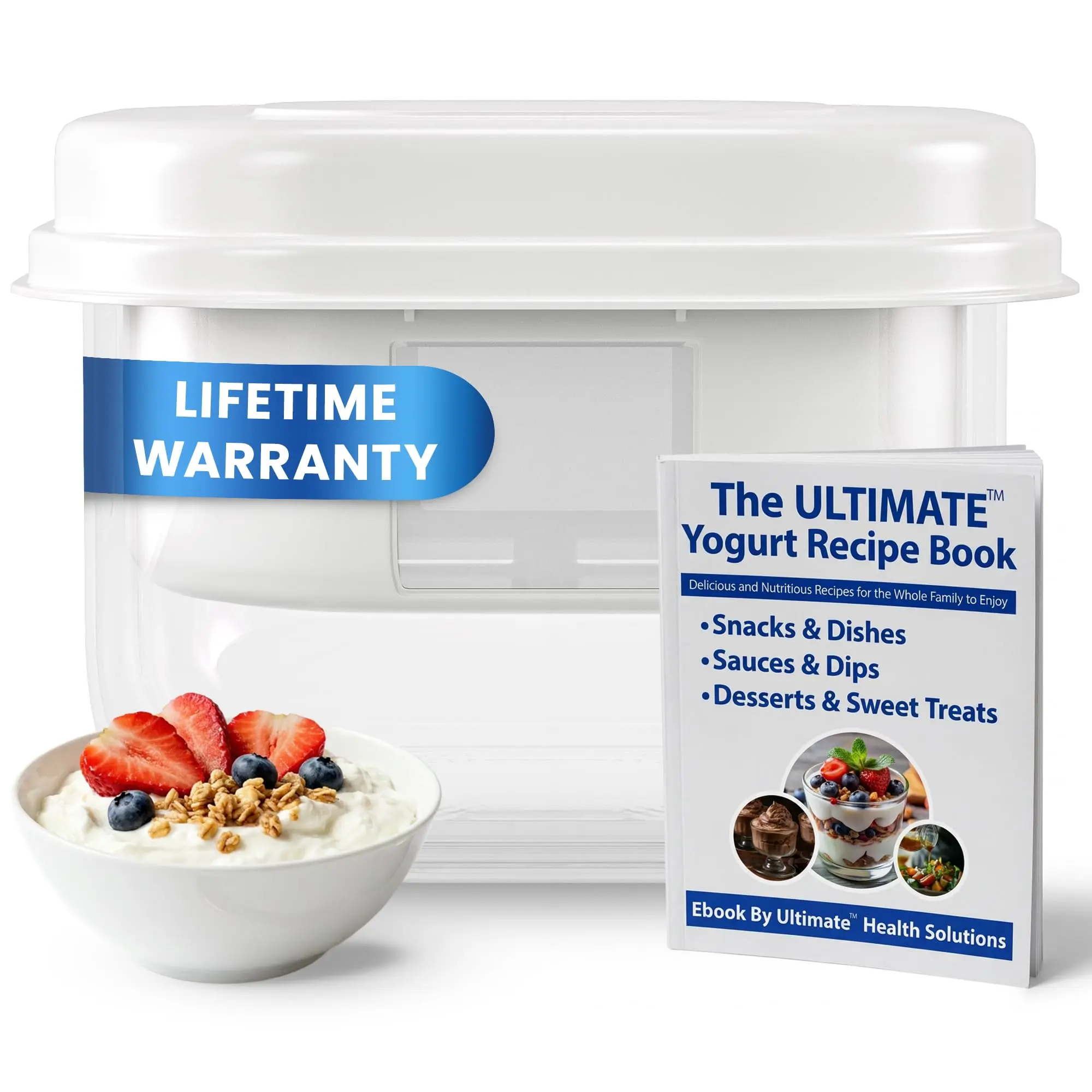 Ultimate Yogurt Strainer - Make Delicious, High Protein, Greek Yogurt - 70% Less Sugar & Lactose - Fine Mesh Nylon Greek Yogurt Maker - 100% BPA-Free & Dishwasher Safe with Large 2.3 Quart Capacity
