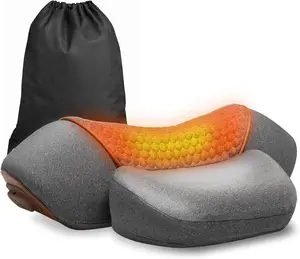 3-in-1 Neck Massager for Pain Relief Deep Tissue with Heat, Portable Memory Foam Cervical Massager Pillow with Traction for Neck Hump Comfort & Shoulder Relaxation at Home/Office/Travel (Corded)