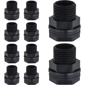 10Pack Bulkhead Fitting, Garden Hose Threaded 3/4 Inch Male GHT x 1/2 Inch Female NPT Double Threaded Bulkhead Water Tank Connector for Rain Barrels Water Tank Pond Aquarium Tubs Pools Spigot - Home Improvement.