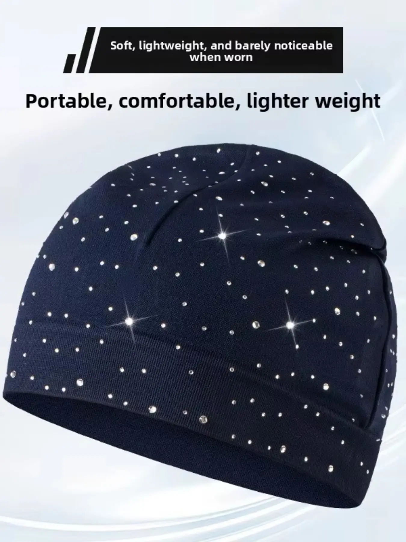 Four-Season Skull Cap with Full Rhinestones, Breathable Beanie Casual Skiing Cycling Running Hat, Unisex New Design, Comfortable and Stylish, Fashion Beanie Hat, Skull Cap Beanies