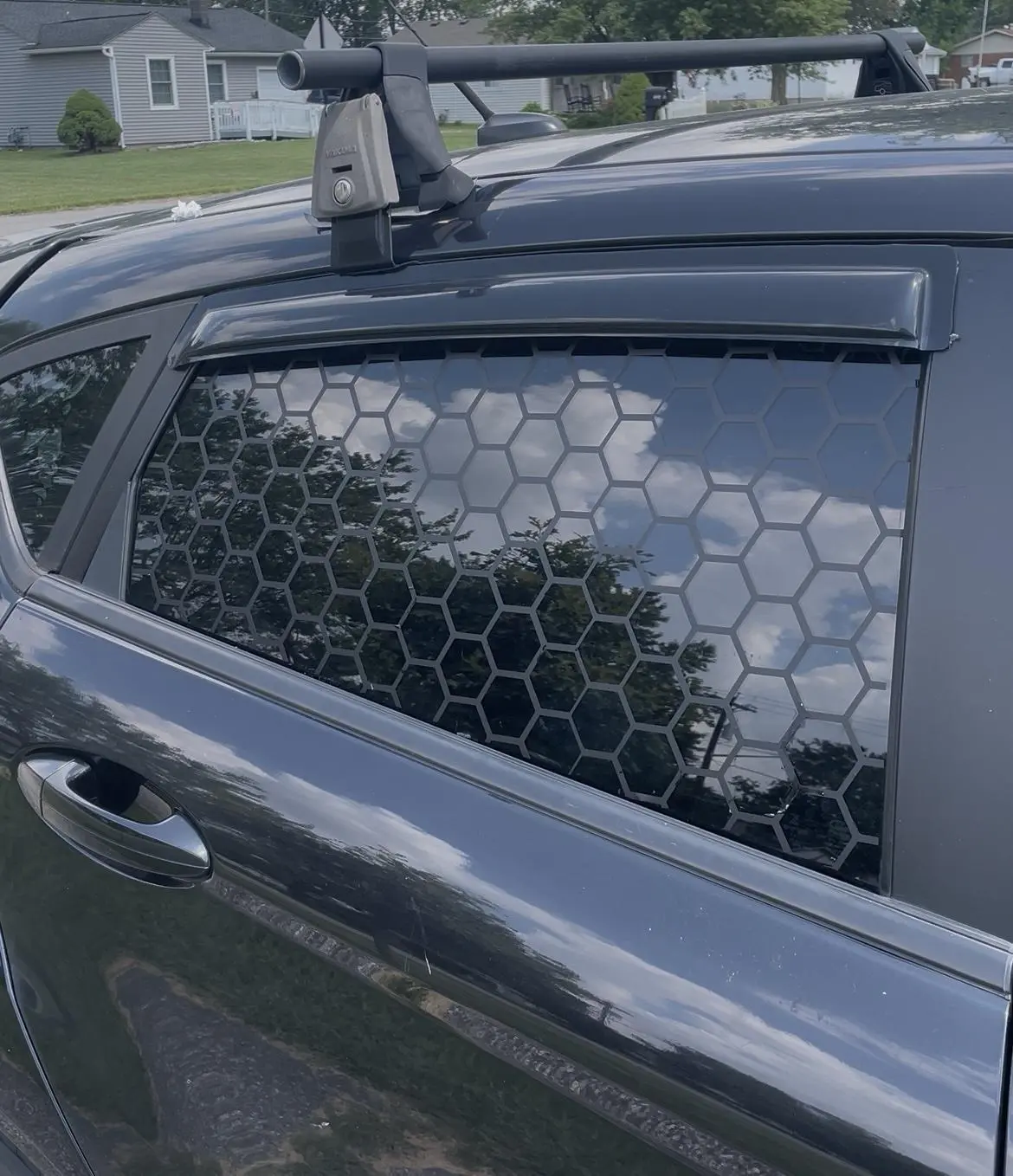 Hexagon Unfilled Window Car Decal | Durable Vinyl Sticker for Cars, Windows & Vehicles