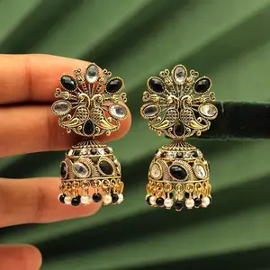 Black Color Glass Stone Oxidized
